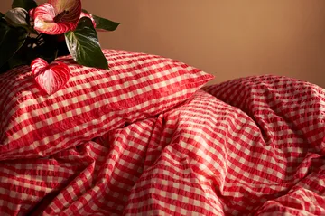 Bæk&Bølge bed set 220x220 cm - Red-yellow - Juna