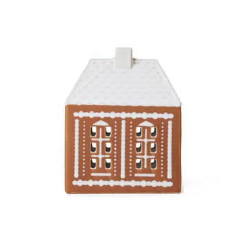 Gingerbread candle holder medium 15 cm - Brown - Kähler