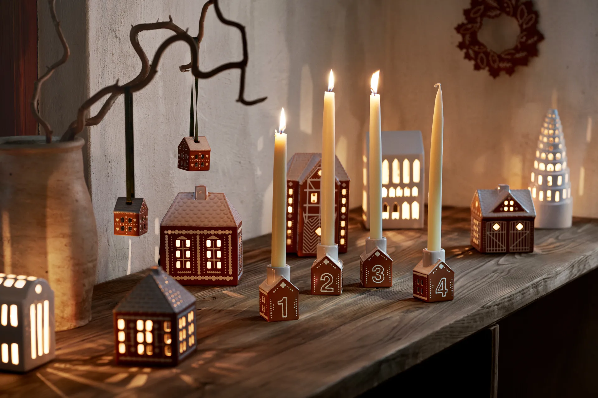 Gingerbread Christmas hanging 5 cm 2-pack, Brown Kähler