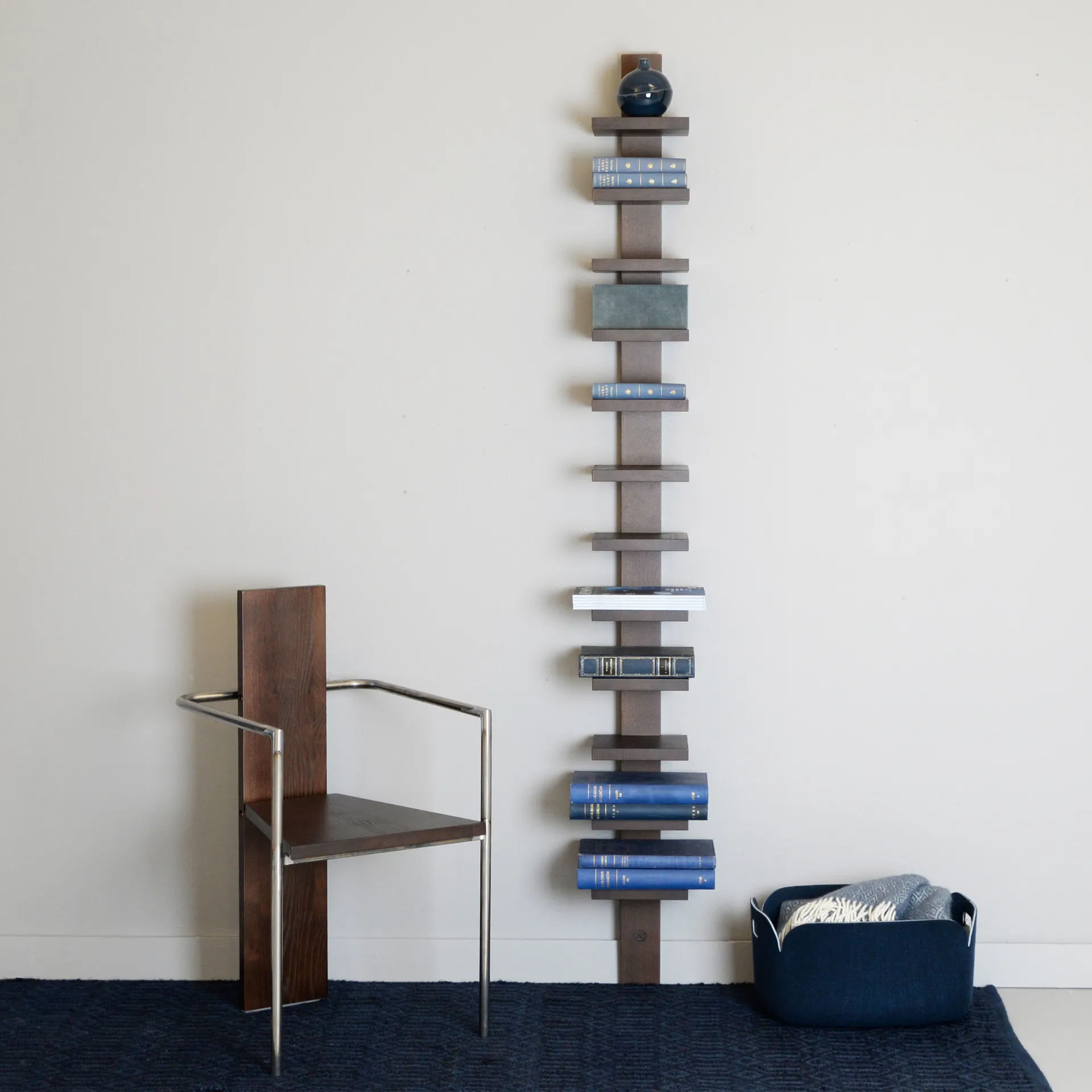 Concrete armchair, Clay — copper-plated base Källemo
