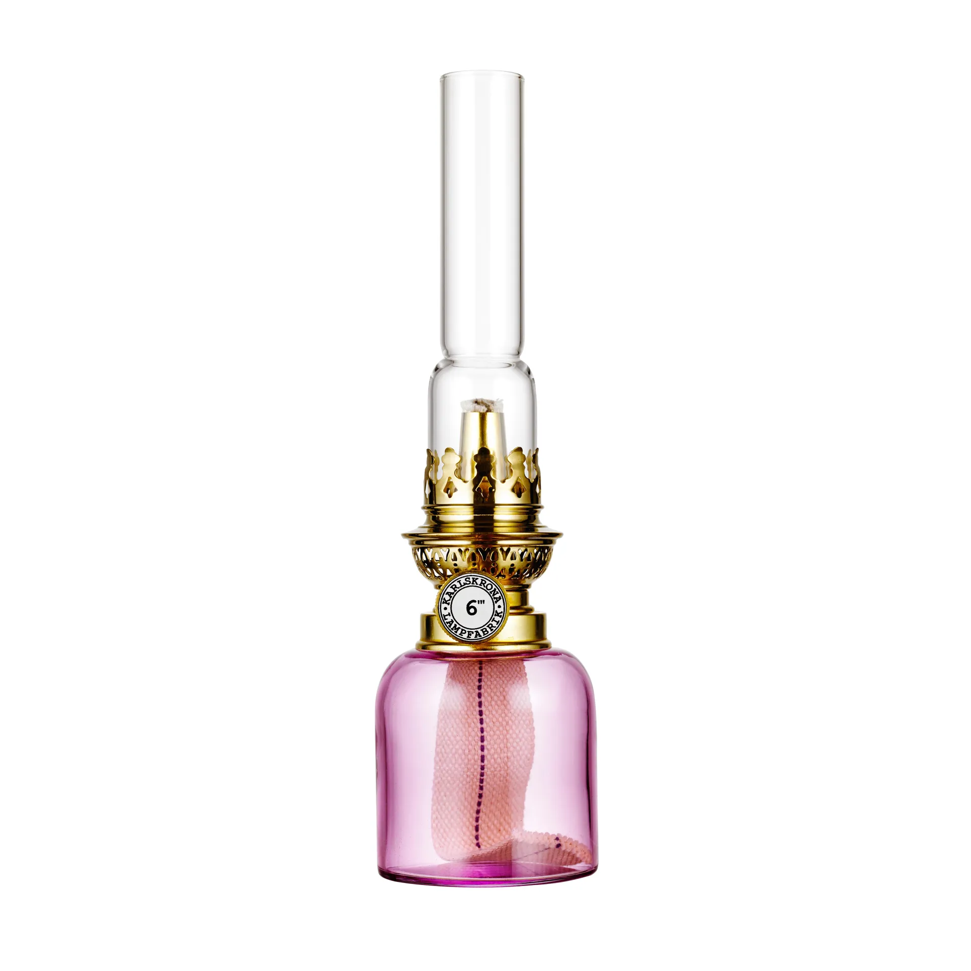 Koholmen paraffin lamp, pink-ash Karlskrona Lampfabrik