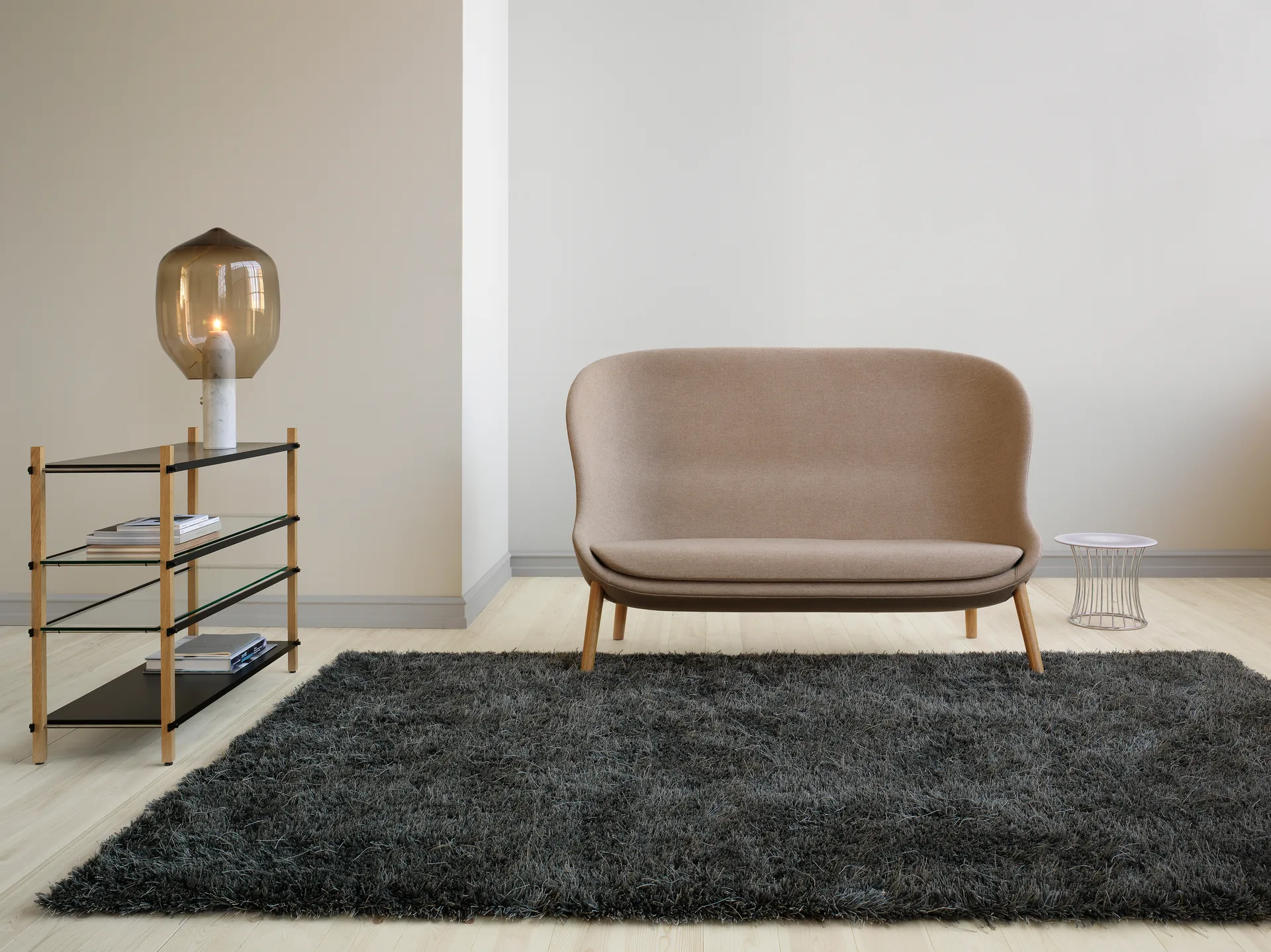 Moss rug 170x240 cm, Nickel grey Kasthall