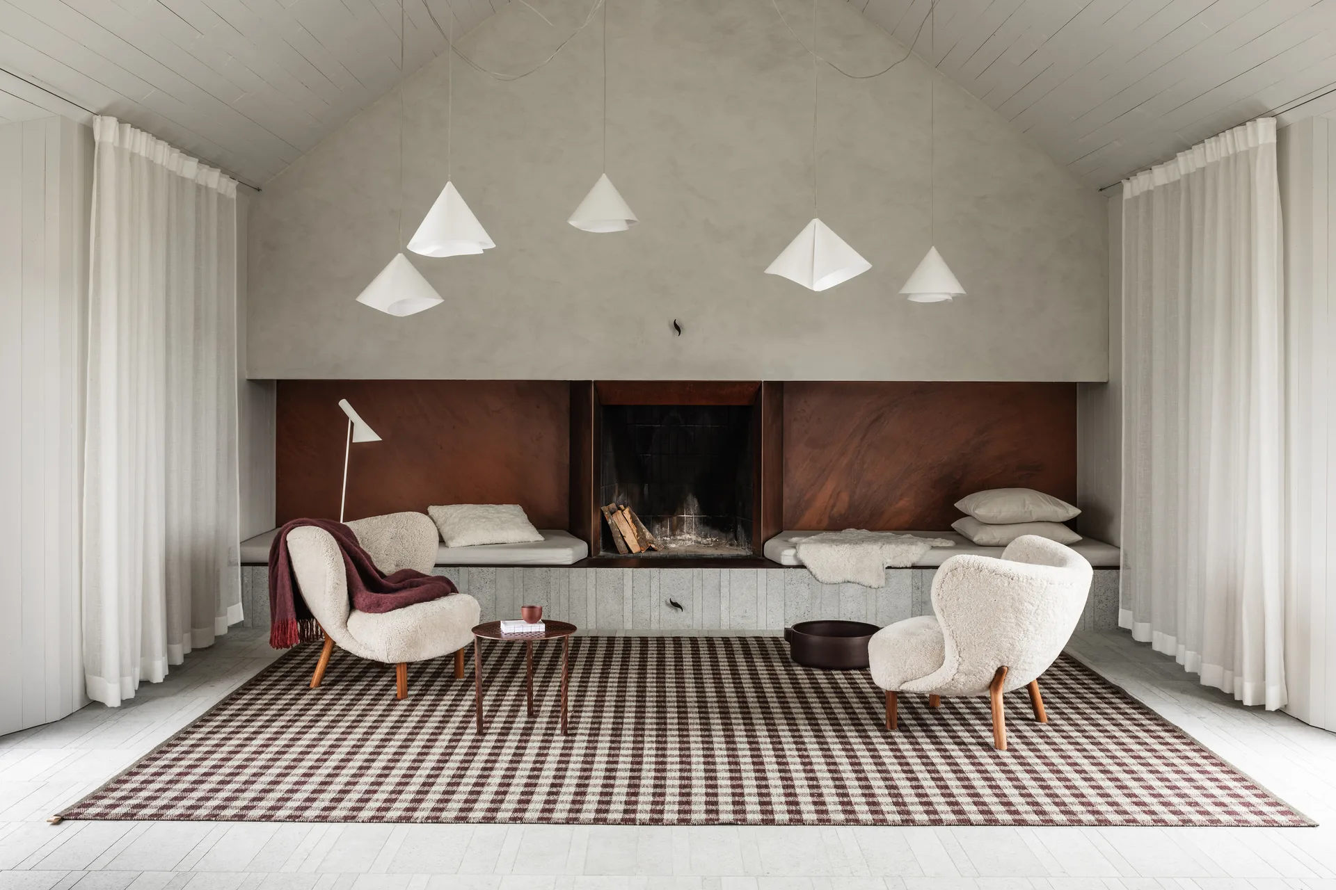 Vichy carpet 195x300 cm, Mango Peach 461 Kasthall