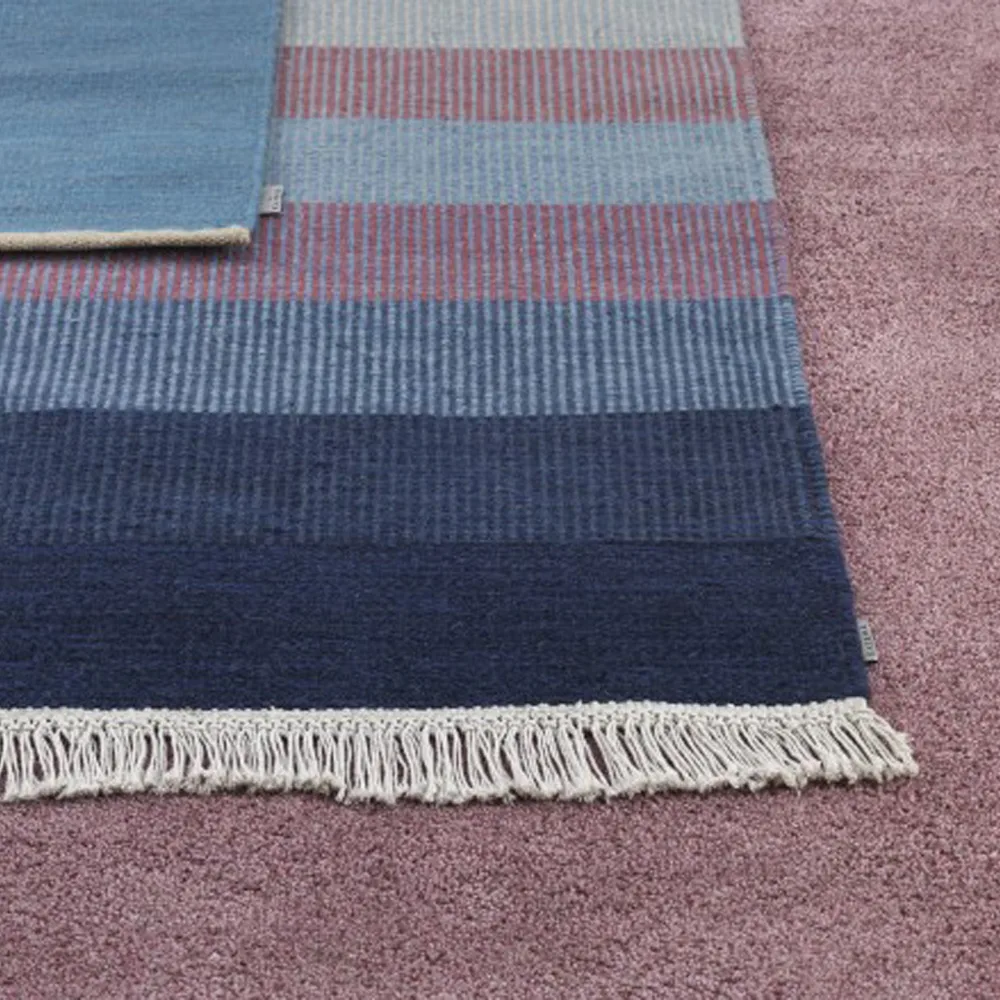 Tofta wave rug, Blue, 200x300 cm Kateha