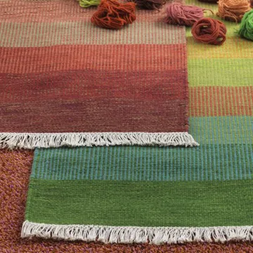 Tofta wave rug - Red, 200x300 cm - Kateha