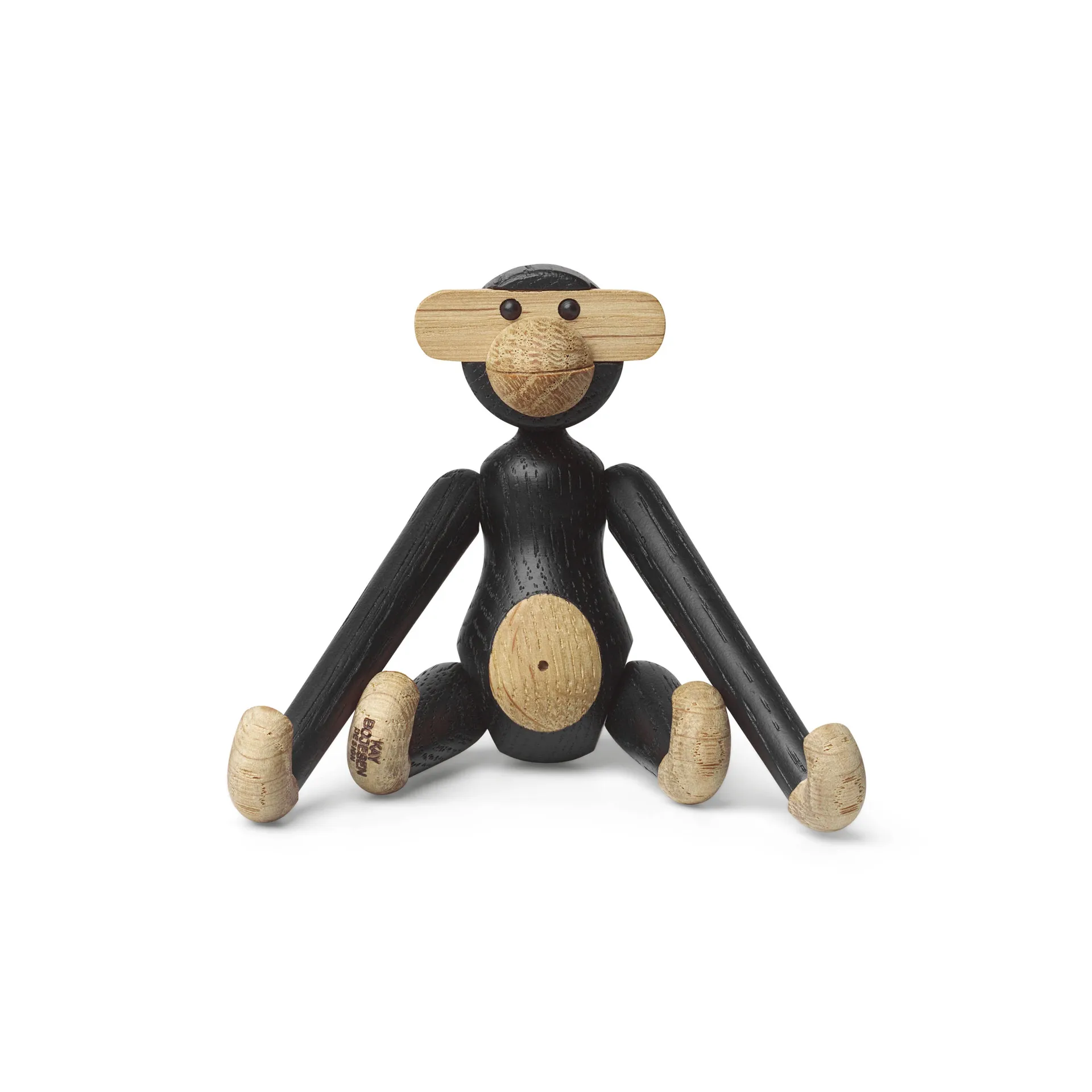 Kay Bojesen monkey mini, Dark-stained oak Kay Bojesen Denmark