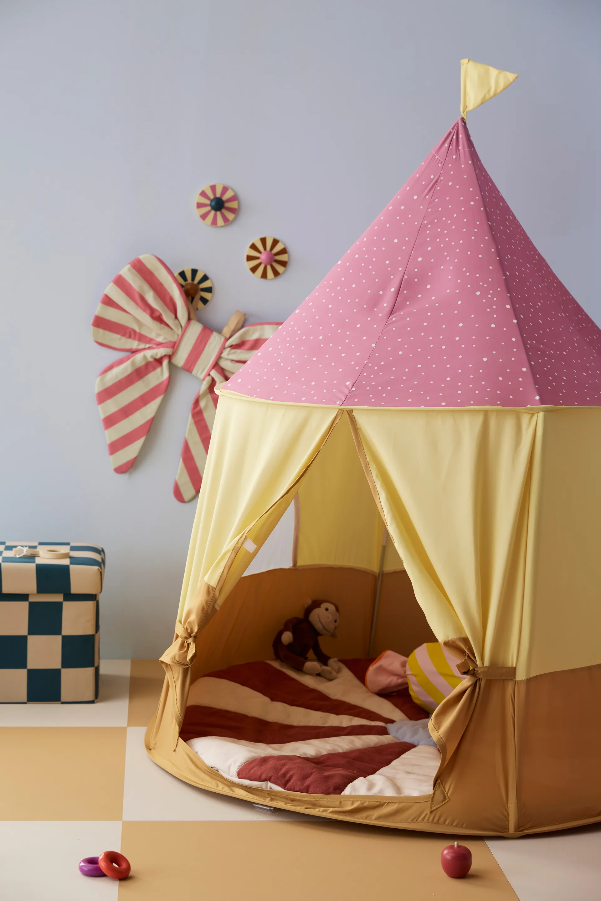 Circus tent, Pink, Ø115x120 cm Kid's Concept
