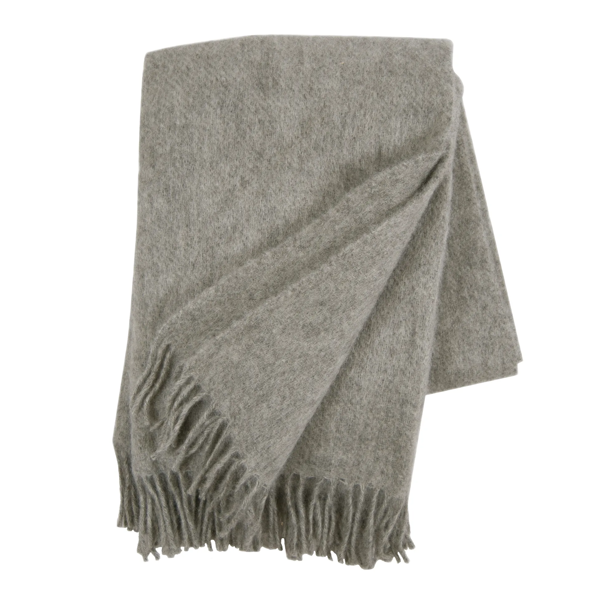Gotland wool throw 130x200 cm, natural grey Klippan Yllefabrik