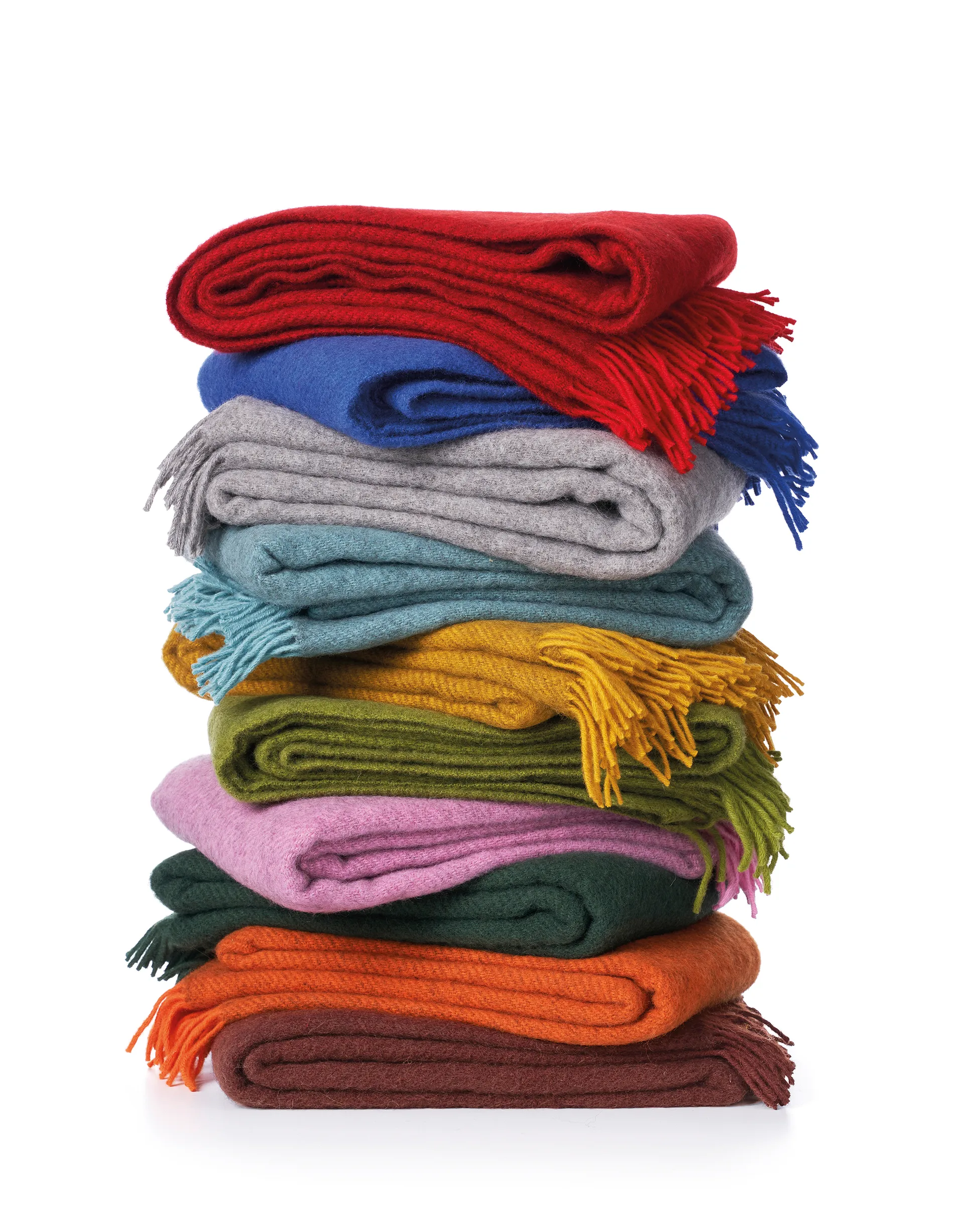 Gotland wool throw 130x200 cm, Red Klippan Yllefabrik