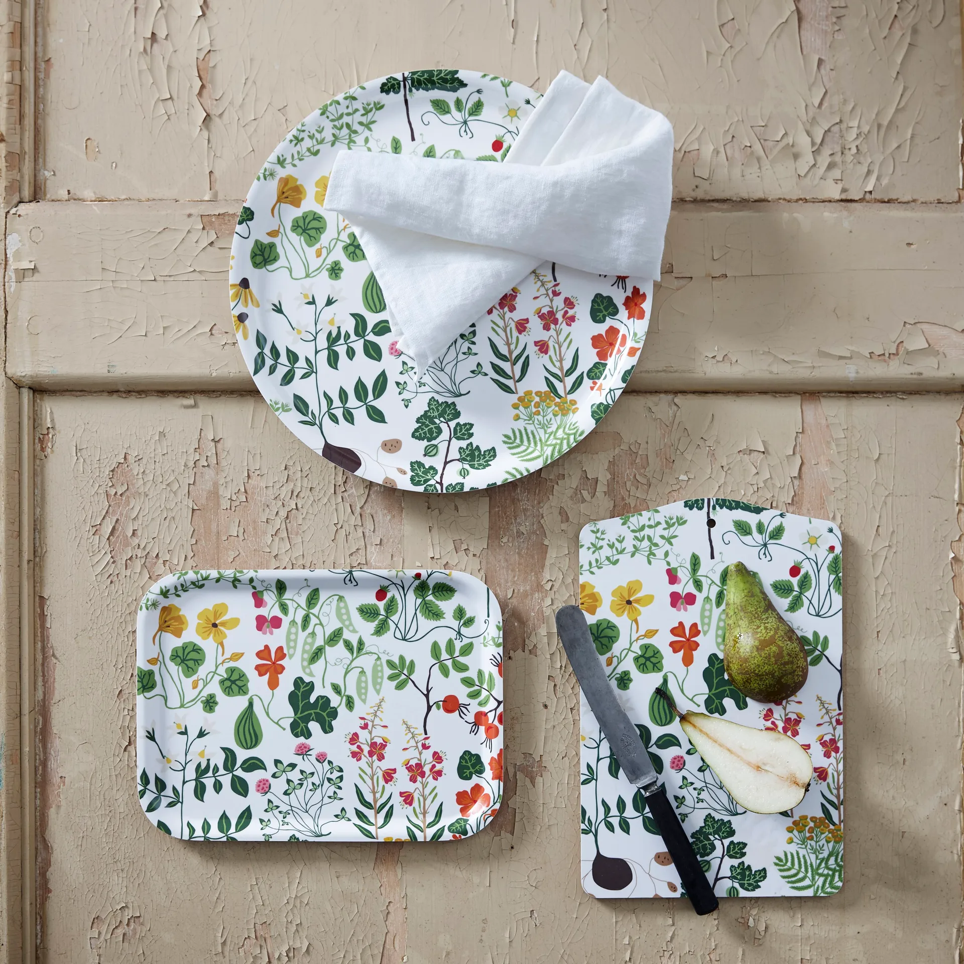 Leksand cutting board, White Klippan Yllefabrik
