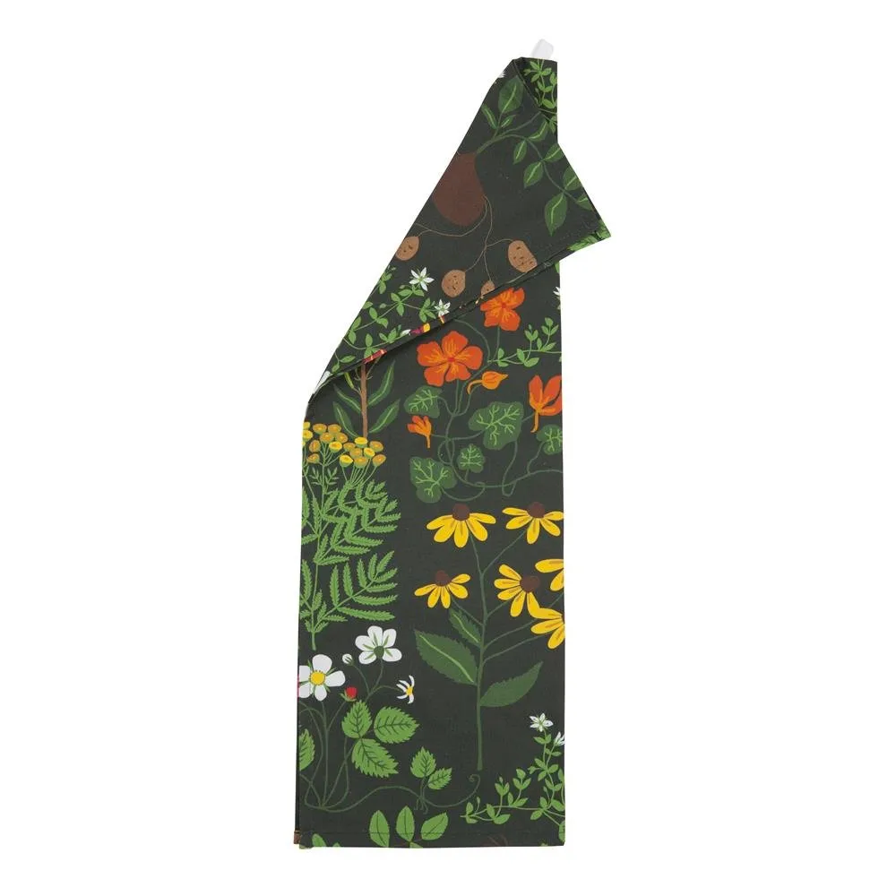 Leksand kitchen towel, green Klippan Yllefabrik