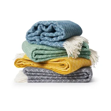 Pampas wool throw 130x200 cm - Yellow - Klippan Yllefabrik