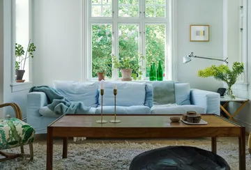 Sorbet wool throw 130x200 cm - Silky blue - Klippan Yllefabrik