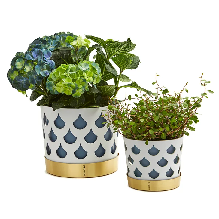 Trio flower pot drop small Ø12 cm, white KLONG