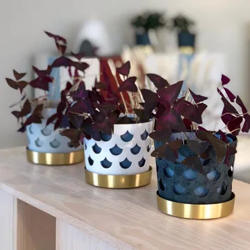 Trio flower pot drop small Ø12 cm - white - KLONG