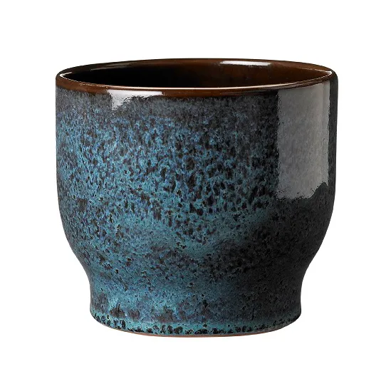 Knabstrup outdoor flower pot Ø14.5 cm, sea green Knabstrup Keramik