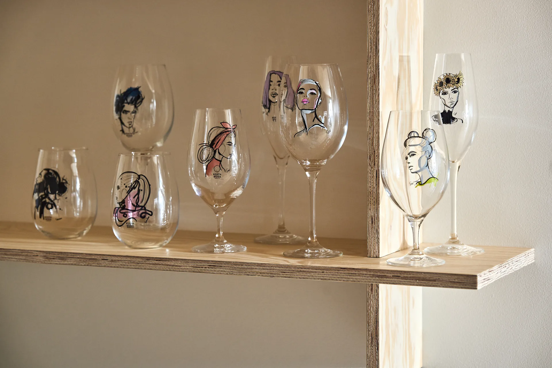 All about you glass 57 cl 2-pack, Love him (grey) Kosta Boda