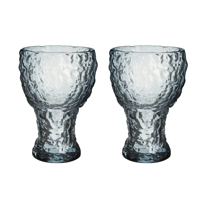 Moss highball glass circular 42 cl 2-pack, Blue Kosta Boda