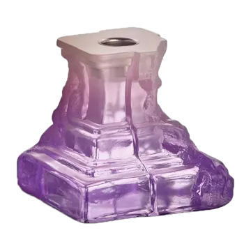 Rocky Baroque candle sticks 95 mm - Lilac - Kosta Boda
