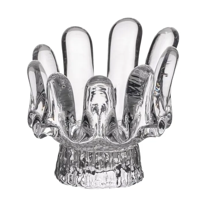 Sunflower candle holder 9.2 cm - Clear - Kosta Boda