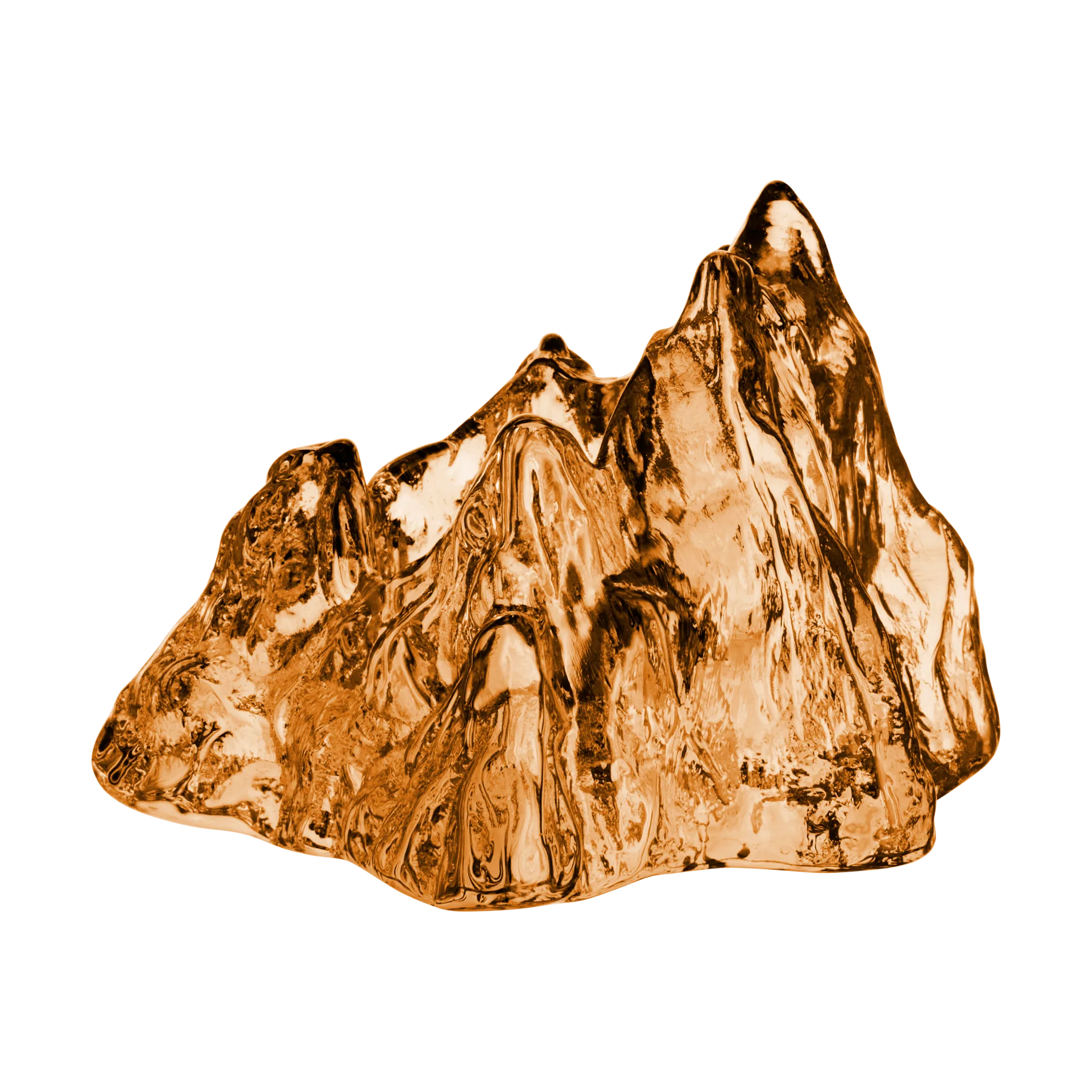 The Rock votive 91 mm, Amber Kosta Boda