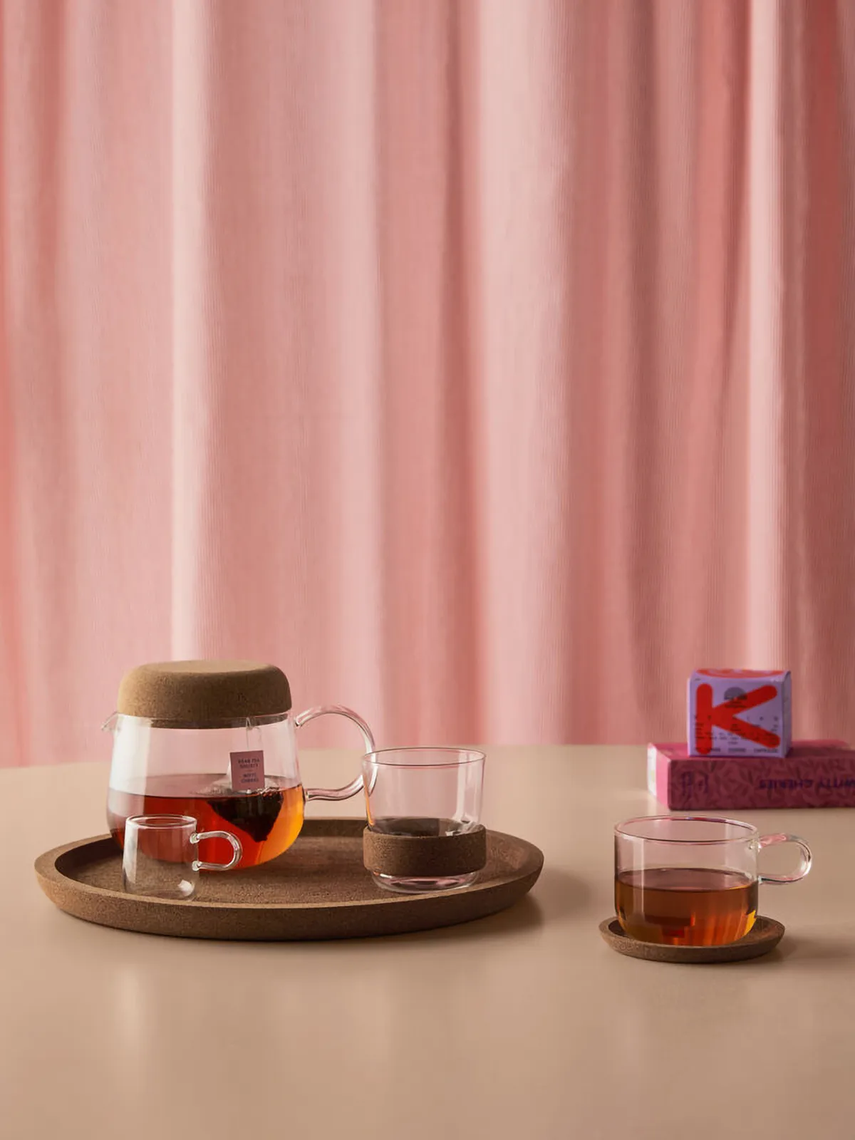 Viva cup with cork ring 30 cl 2-pack, Clear Kosta Boda