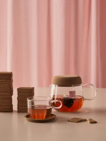 Viva cup with saucer 30 cl 2-pack - Clear - Kosta Boda