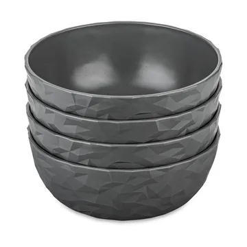 Club bowl Ø16.2 cm 4-pack biocircular thermoplastic - Nature ash grey - Koziol