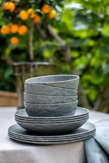 Club bowl Ø16.2 cm 4-pack biocircular thermoplastic - Nature ash grey - Koziol