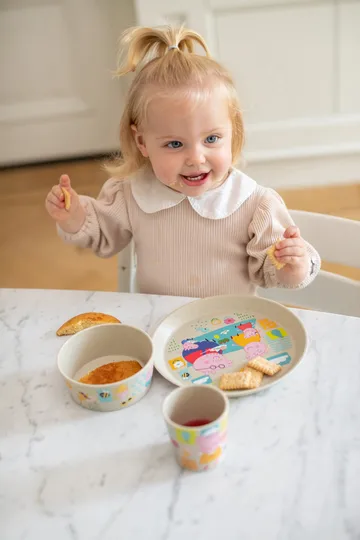 Connect children's dinnerware 3 pieces - Greta Pig - Koziol