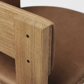 Collector chair - Warm lacquered oak–cognac leather - Kristina Dam Studio