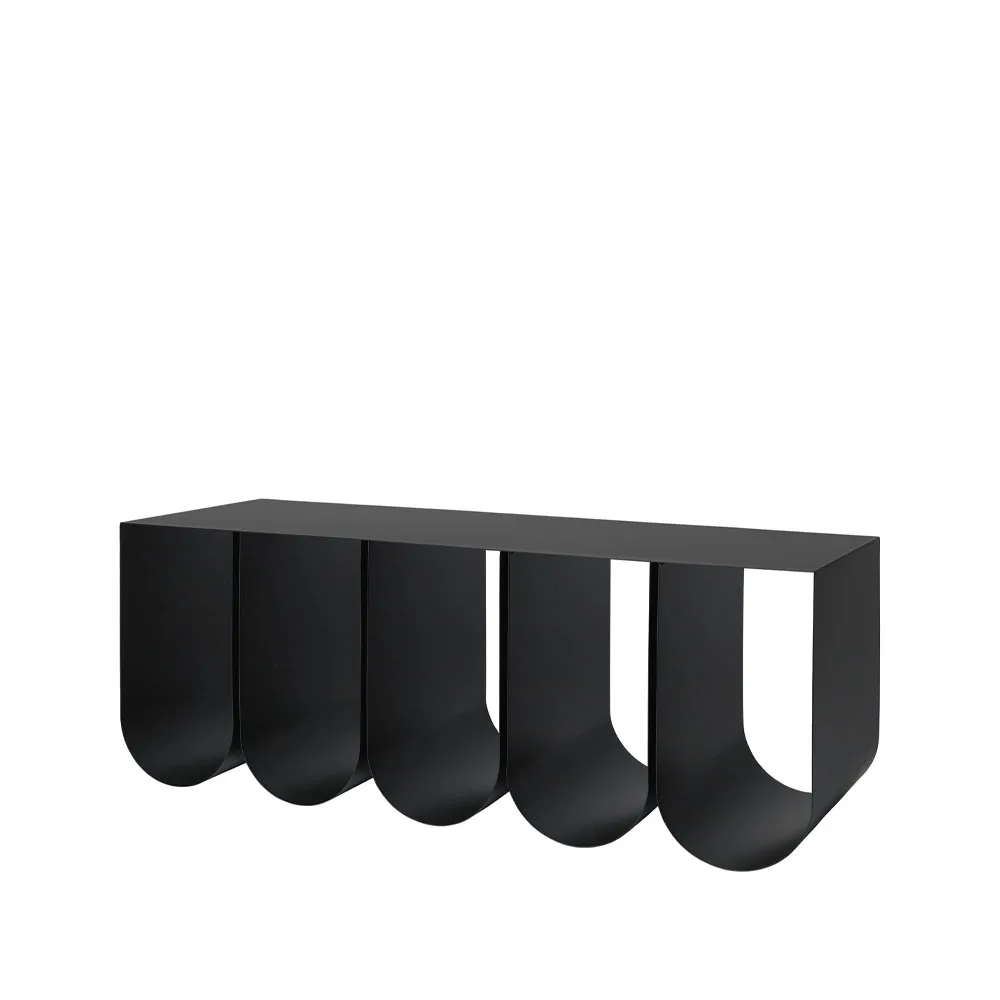 Curved bench, Black Kristina Dam Studio