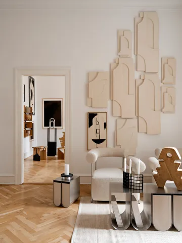 Serif Relief wall decoration S - Off white - Kristina Dam Studio