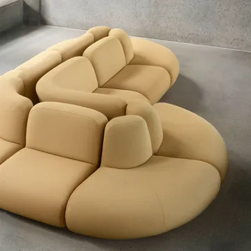 BAU 3 seater sofa, Zero beige - Lammhults