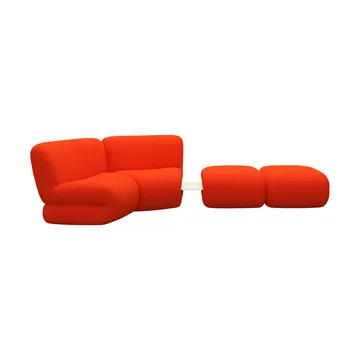 Bau footstool - Vidar 0542 red, straight - Lammhults