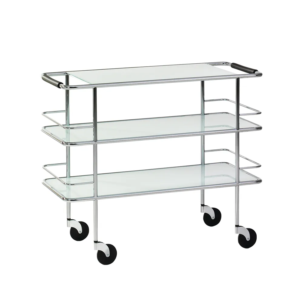 Cargo serveringsvagn, Frosted glass-chrome Lammhults