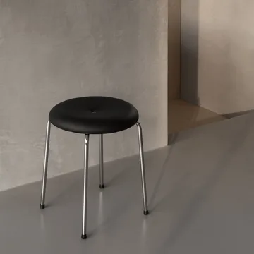 Stool bench - Black-chromed frame, 45 cm - Lammhults