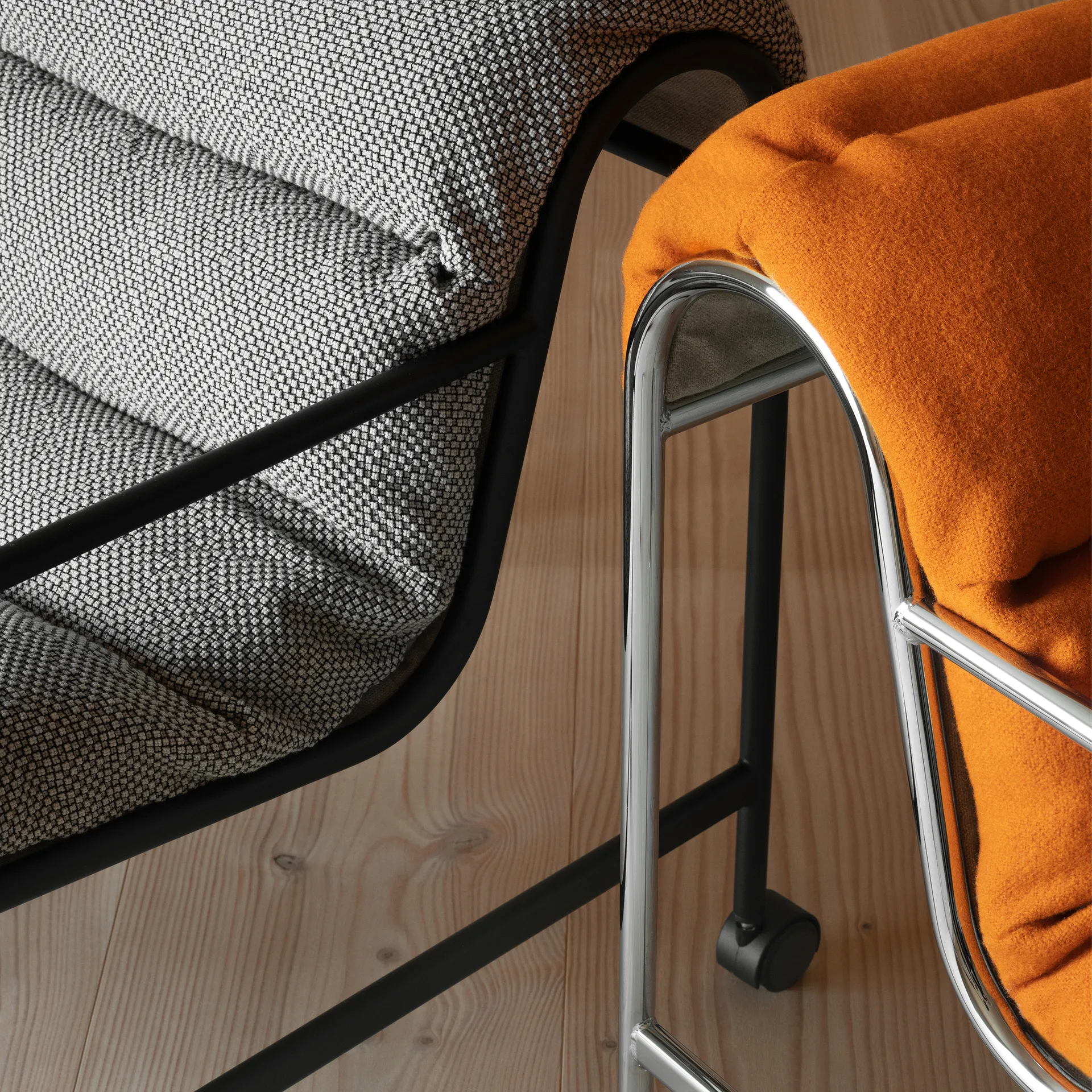 Sunny armchair with armrests, Banrum Hemp-beige frame Lammhults