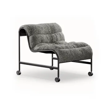 Sunny armchair - Zero Black–matte black frame w. wheels - Lammhults