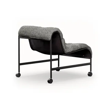 Sunny armchair - Zero Black–matte black frame w. wheels - Lammhults