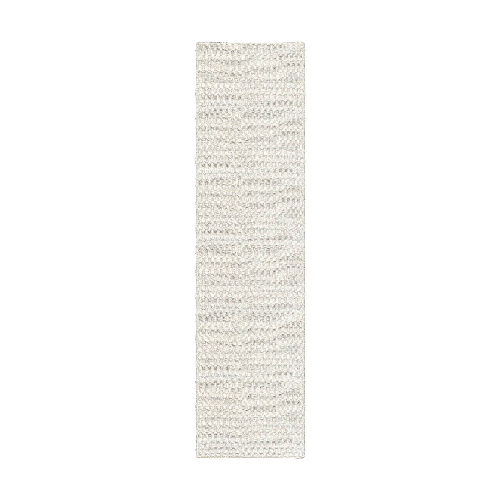 Barley jute rug, Bone white, 75x240 cm Layered