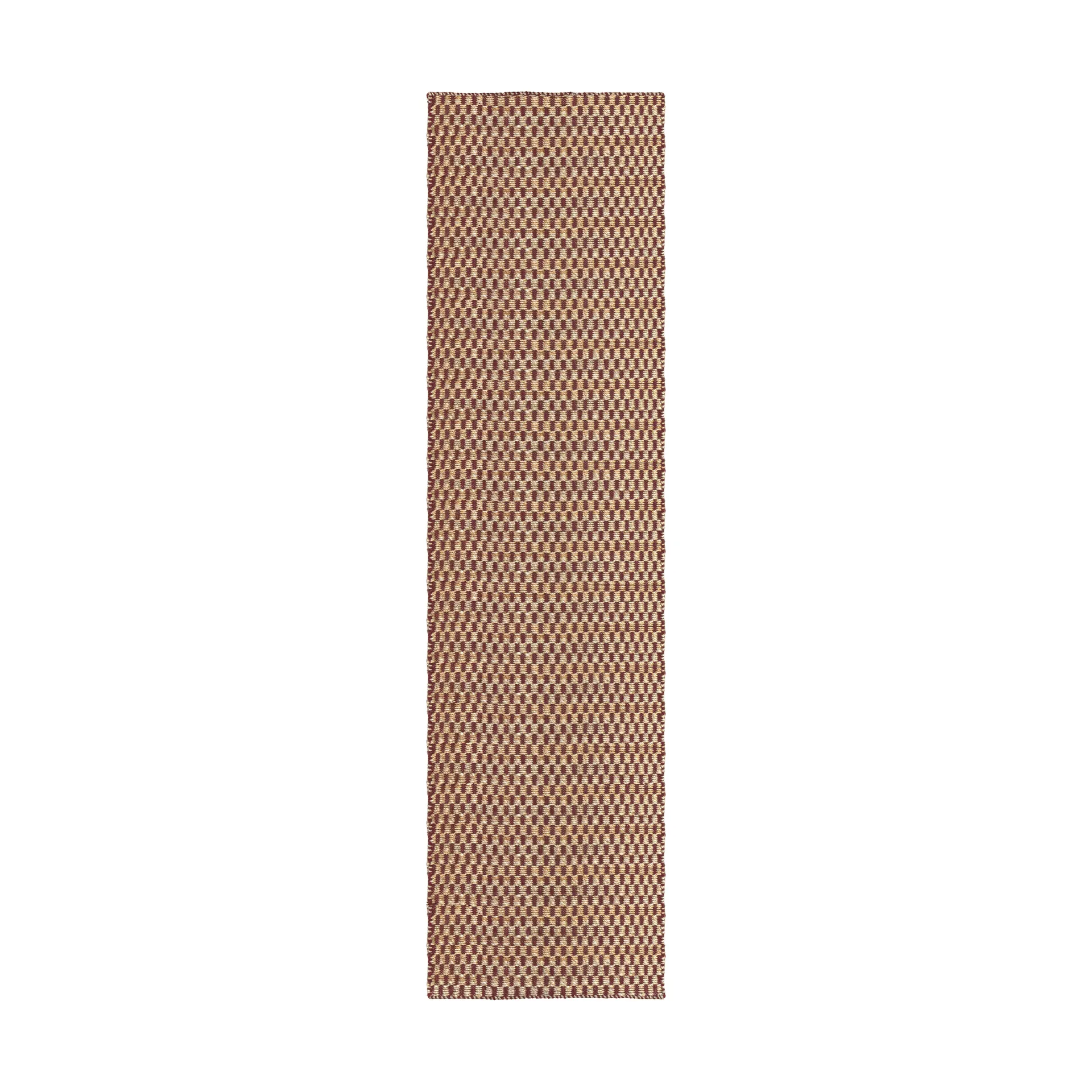 Barley jute rug, Burgundy, 75x240 cm Layered