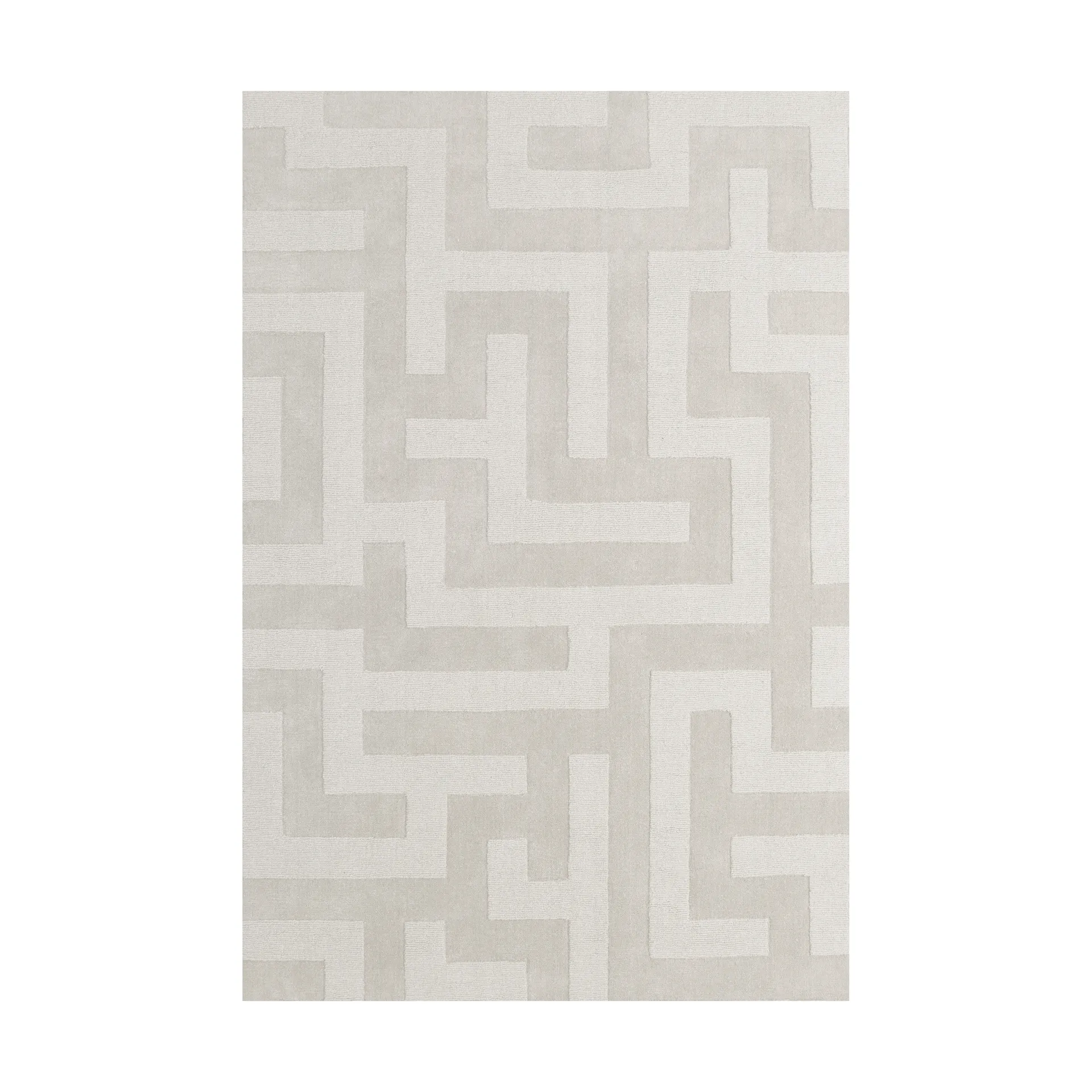 Byzantine grande wool carpet, Light oatmeal, 200x300 cm Layered