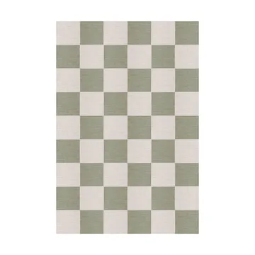 Chess wool rug - Sage, 140x200 cm - Layered