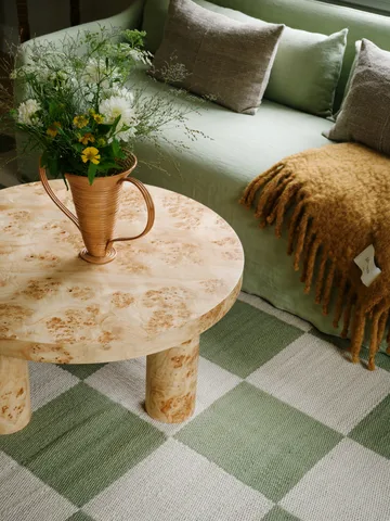 Chess wool rug - Sage, 180x270 cm - Layered