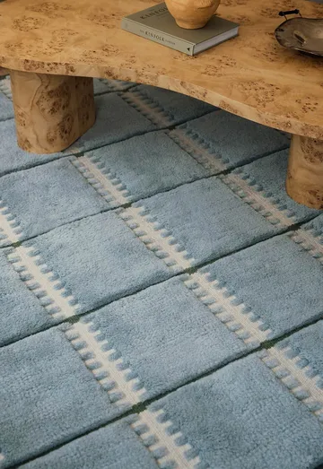 Lilly wool carpet - Blue, 200x300 cm - Layered