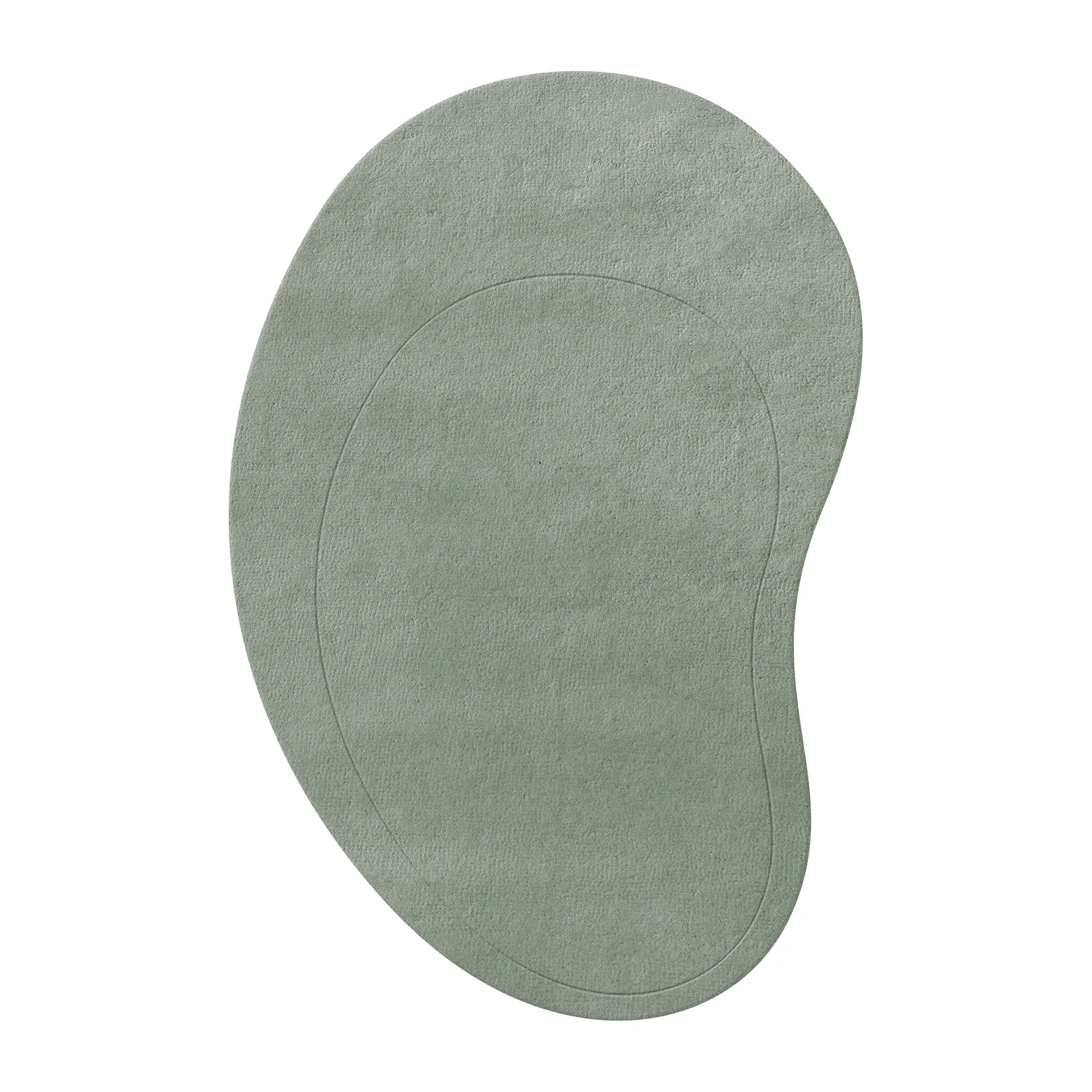 Residue wool carpet, Sage. 180x270 cm Layered