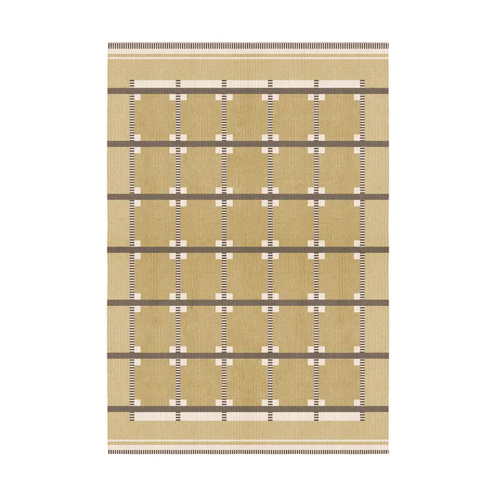 Röllakan Ruth wool rug - Harvest yellow, 140x200 cm - Layered