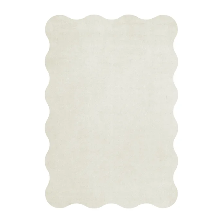 Scallop wool carpet 250x350 cm - Bone white - Layered