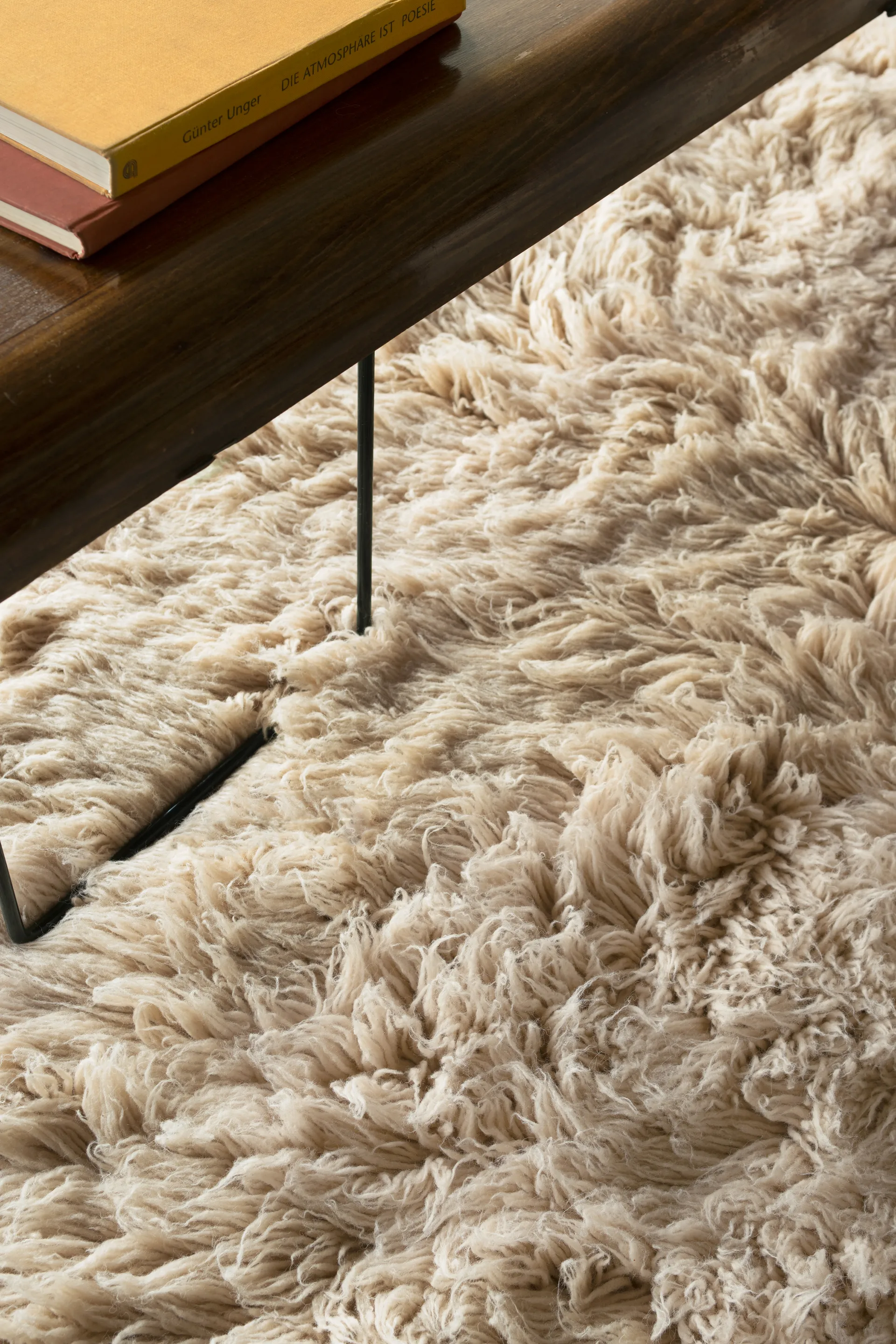 Shaggy rug 250x350 cm, Oatmeal Layered